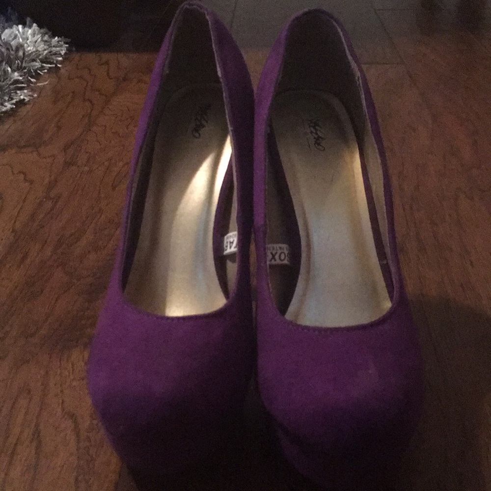 Dark purple heels